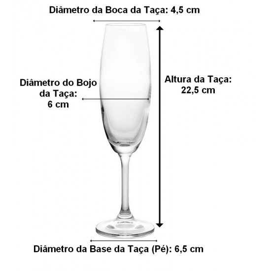 Taça Avulsa 220ml De Champanhe Sommelier Cristal Ecológico Bohemia